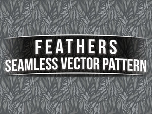 Feathers Seamless Vector Pattern