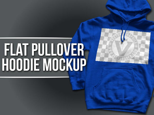 Flat Pullover Hoodie Mockup