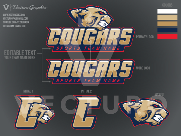 Cougars Sports Logo Pack