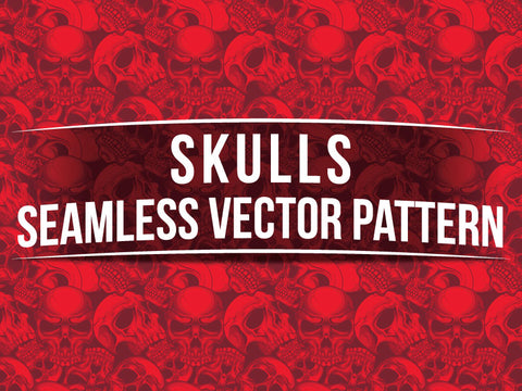 Skulls Seamless Vector Pattern