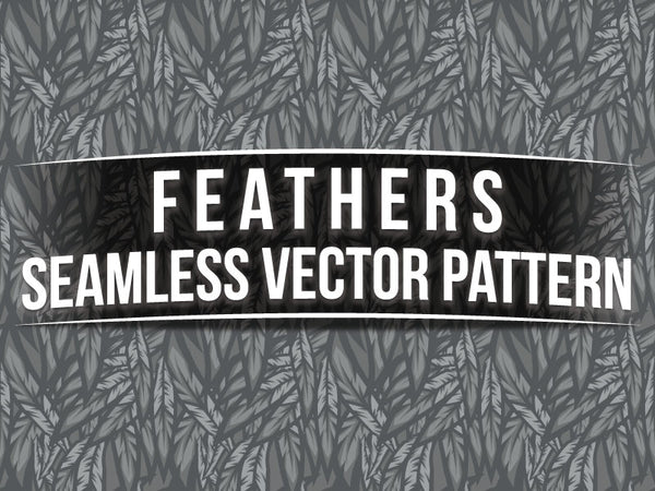 Feathers Seamless Vector Pattern